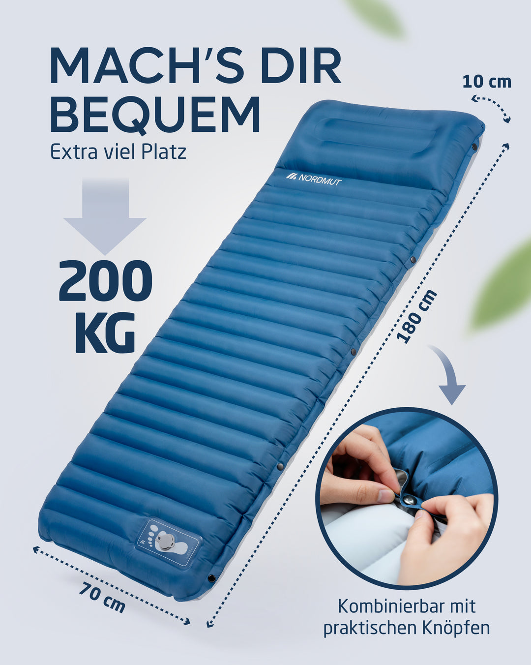 Isomatte Premium mit Fußpumpe – Veo