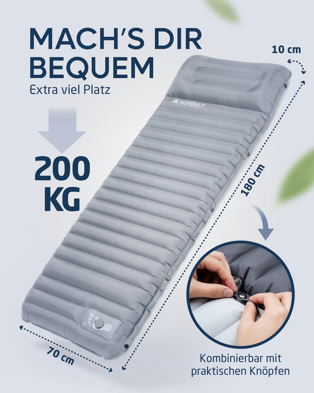 Isomatte Premium mit Fußpumpe – Veo