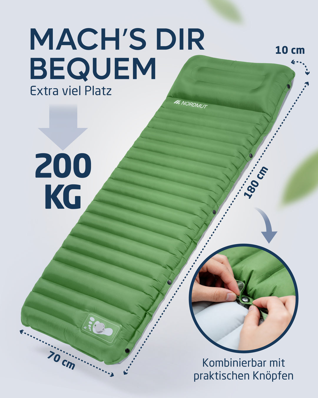 Isomatte Premium mit Fußpumpe – Veo