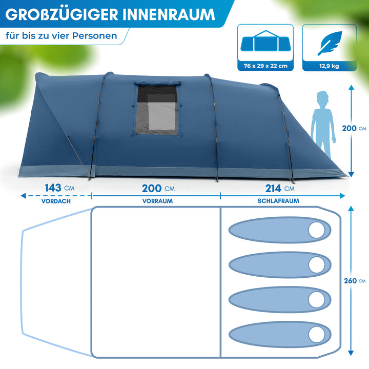 Tunnelzelt 4 Personen – Aakenu
