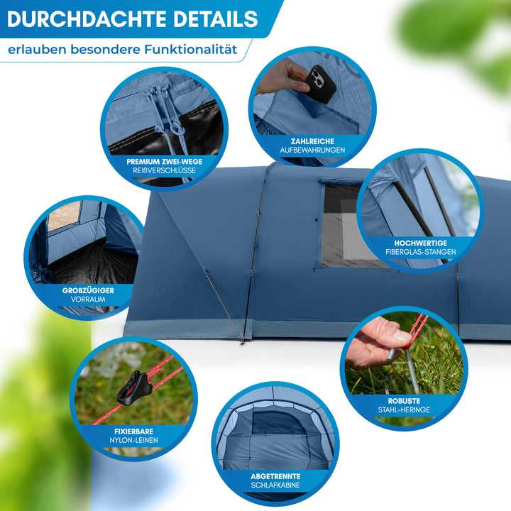 Tunnelzelt 4 Personen – Aakenu