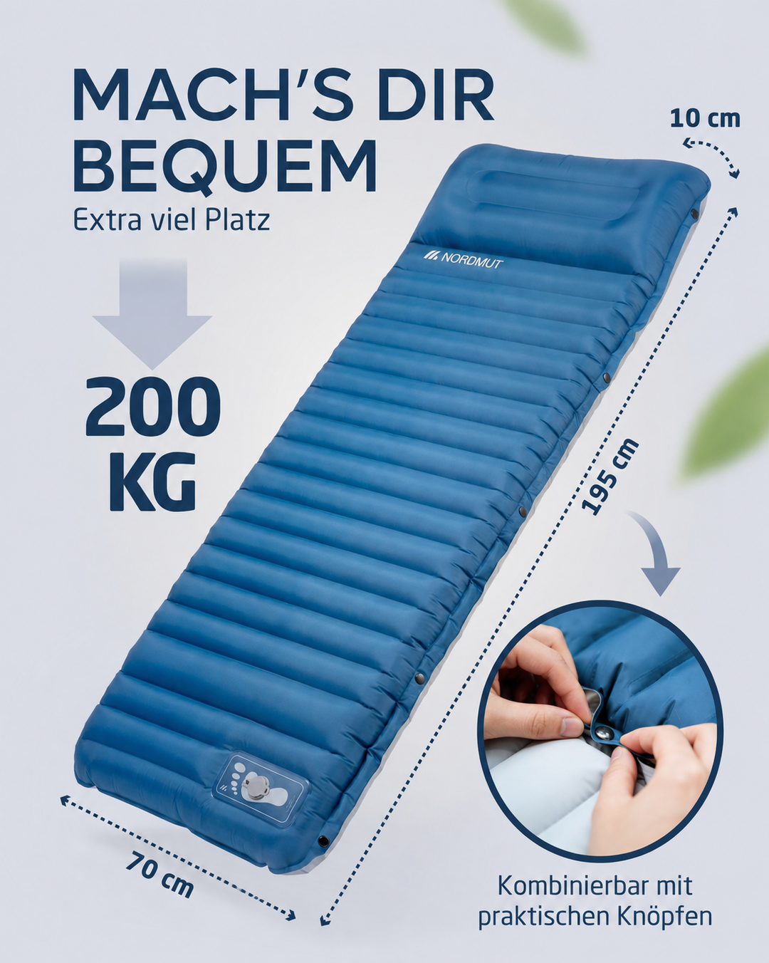 Isomatte Premium mit Fußpumpe – Veo