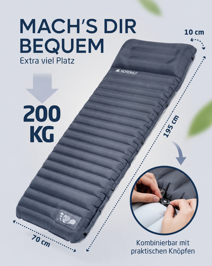 Isomatte Premium mit Fußpumpe – Veo