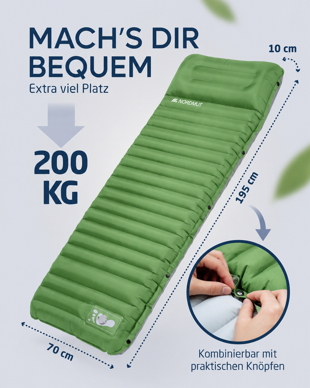 Isomatte Premium mit Fußpumpe – Veo