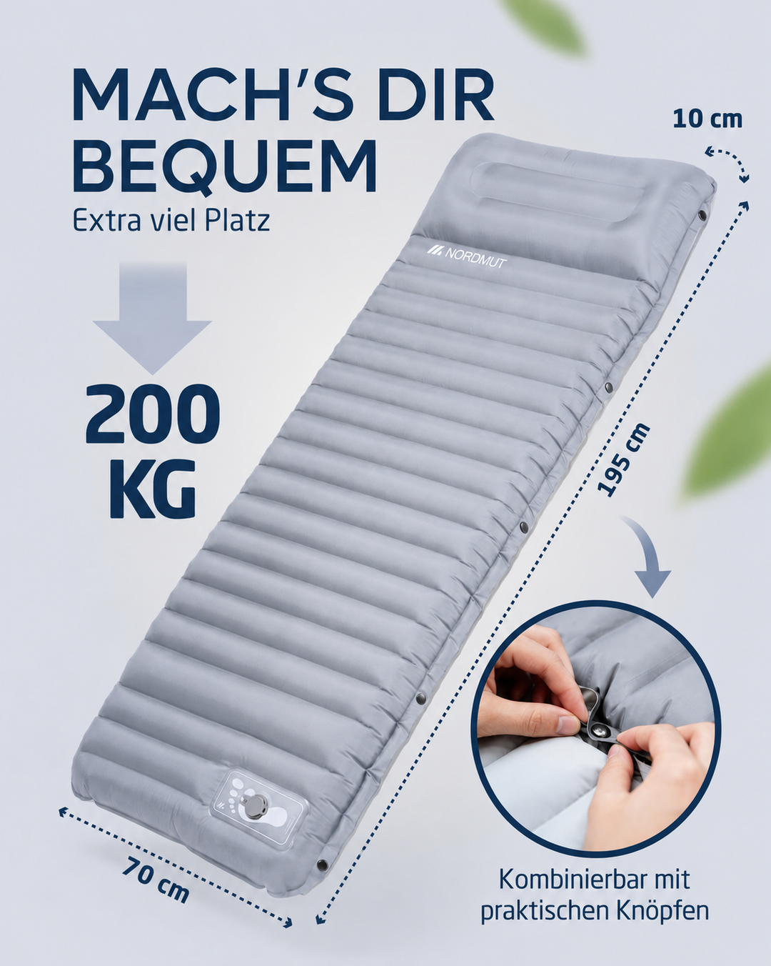 Isomatte Premium mit Fußpumpe – Veo