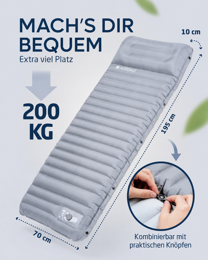 Isomatte Premium mit Fußpumpe – Veo