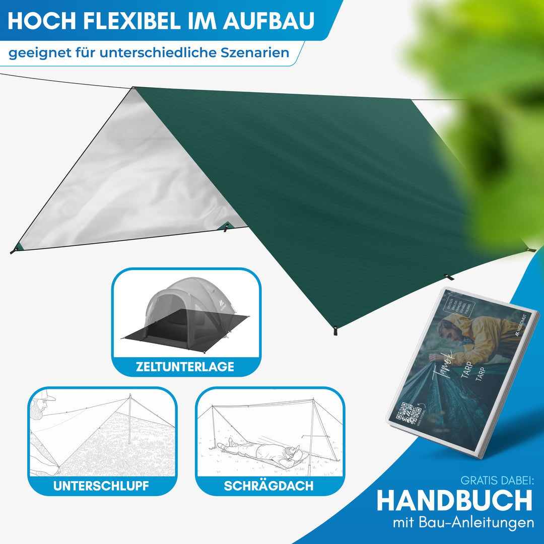tarp aufbaumöglichkeiten Tarp für Regen- & Sonnenschutz